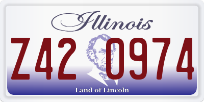IL license plate Z420974