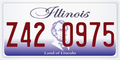 IL license plate Z420975