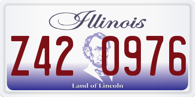 IL license plate Z420976
