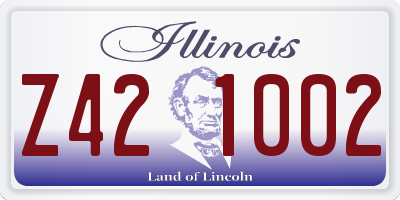 IL license plate Z421002