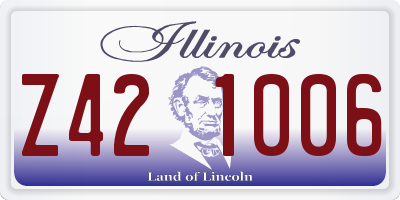 IL license plate Z421006