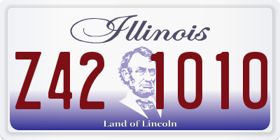 IL license plate Z421010