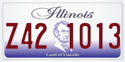 IL license plate Z421013