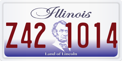 IL license plate Z421014