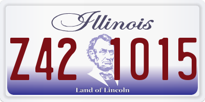 IL license plate Z421015