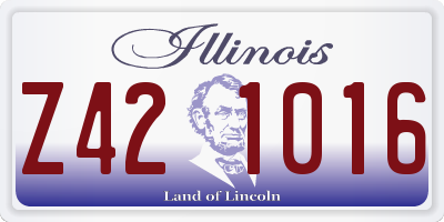 IL license plate Z421016