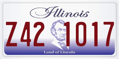 IL license plate Z421017