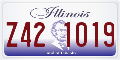 IL license plate Z421019
