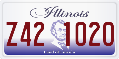 IL license plate Z421020