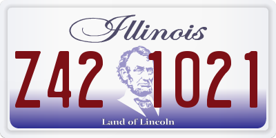 IL license plate Z421021