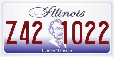 IL license plate Z421022