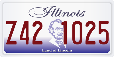 IL license plate Z421025