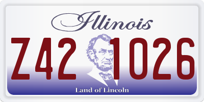 IL license plate Z421026