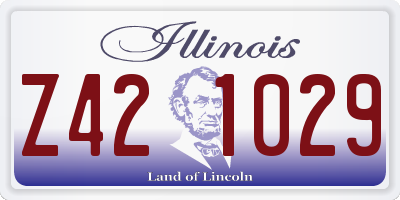 IL license plate Z421029