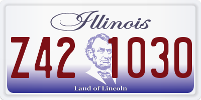 IL license plate Z421030