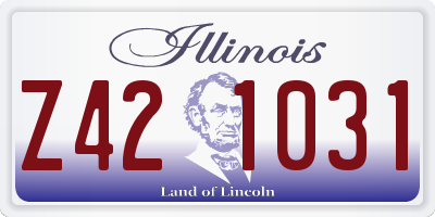 IL license plate Z421031