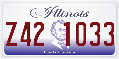 IL license plate Z421033