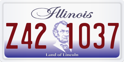 IL license plate Z421037