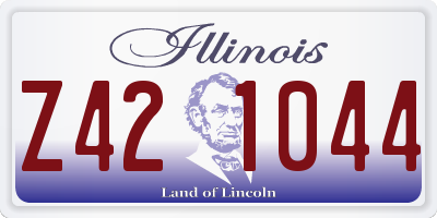 IL license plate Z421044