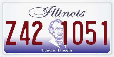 IL license plate Z421051