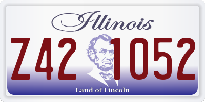 IL license plate Z421052