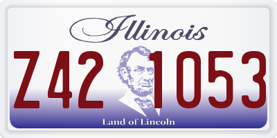 IL license plate Z421053