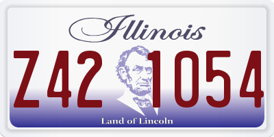 IL license plate Z421054