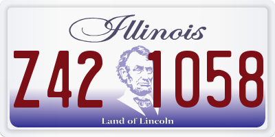 IL license plate Z421058