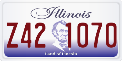IL license plate Z421070