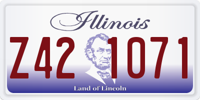 IL license plate Z421071