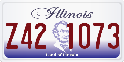 IL license plate Z421073
