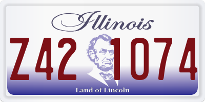 IL license plate Z421074