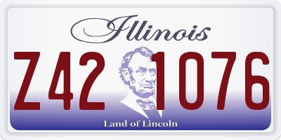 IL license plate Z421076