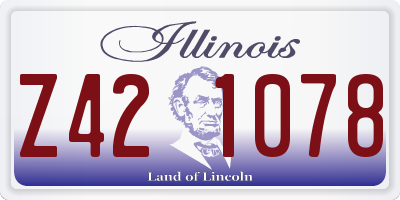 IL license plate Z421078