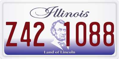 IL license plate Z421088