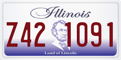 IL license plate Z421091