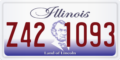 IL license plate Z421093