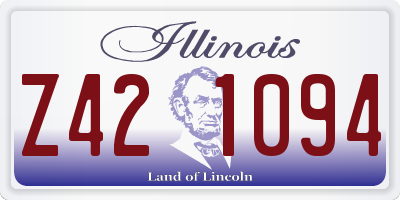 IL license plate Z421094
