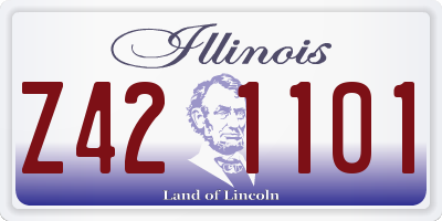 IL license plate Z421101