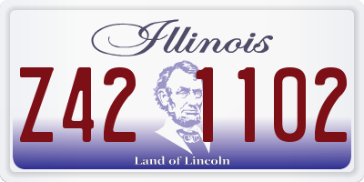 IL license plate Z421102