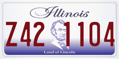 IL license plate Z421104