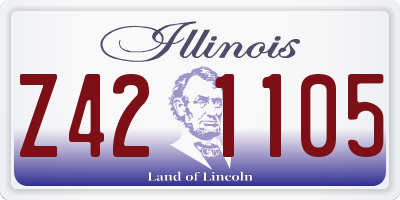 IL license plate Z421105