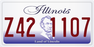 IL license plate Z421107