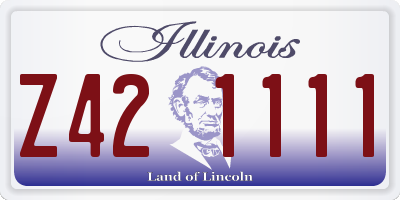 IL license plate Z421111