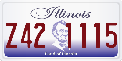 IL license plate Z421115