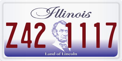 IL license plate Z421117