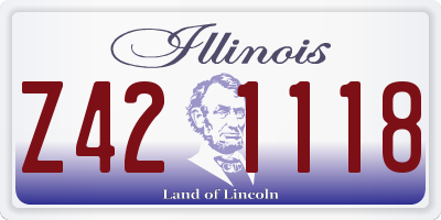 IL license plate Z421118