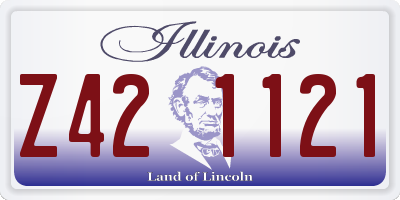 IL license plate Z421121