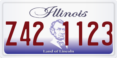 IL license plate Z421123