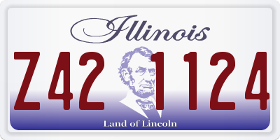 IL license plate Z421124
